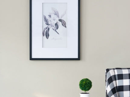 Botanical Wall Art Prints, Home Decor For Living Room Dining Room, Bedroom, Hallway (Set of 4) - White / Black