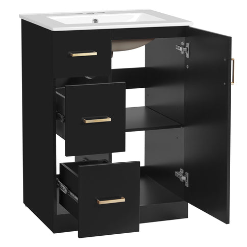 Bathroom Vanity With Under Mount Sink, 2 Drawers And Soft Closing Door