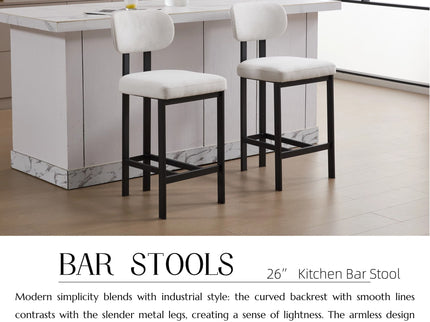 Modern Counter Height Stools (Set of 2)