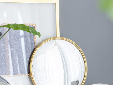 Round Mirror, Circle Mirror With Iron Frame For Living Room Bedroom Vanity Entryway Hallway
