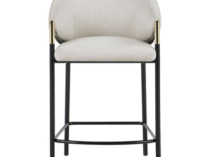 Sloped Arm Counter Stools (Set of 2) - Beige