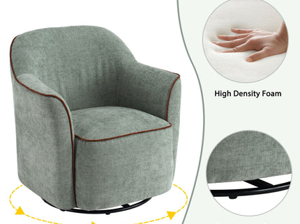 360° Swivel Accent Chair With Flared Arms