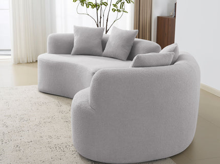 Curved 4 Seater Full Compression Sponge Sofa