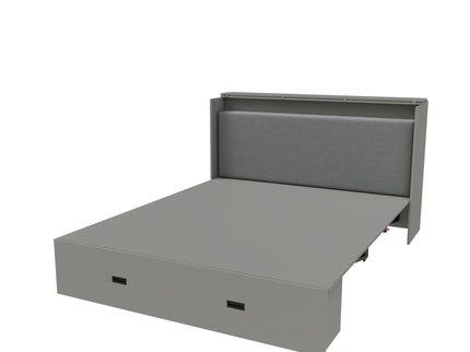 Full Murphy Bed With Storage Drawers, Charging Station, Foldable Panels, And Silent Swivel Wheels