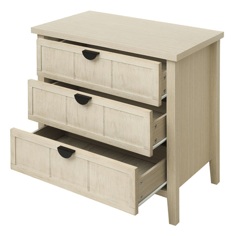 3 Drawer Cabinet, For Bedroom - Natural