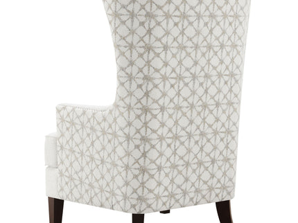Lindstrom - Wingback Accent With Contoured Back - Ivory White