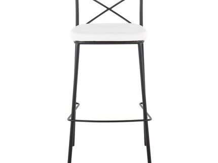 Modern Charlotte - Contemporary Fixed Height Barstool (Set of 2)