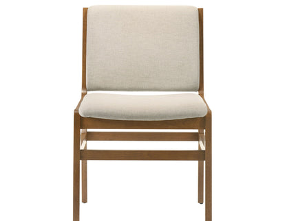 Contemporary Dining Chair Set Upholstered Fabric With Rubberwood Frame