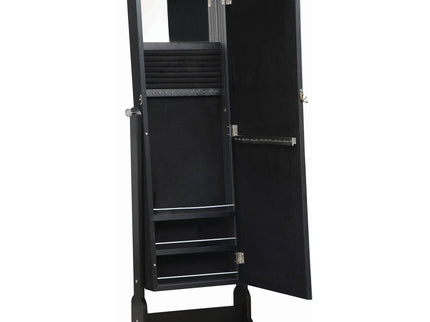 Radavera - Jewelry Cheval Mirror With Tilt Function - Black