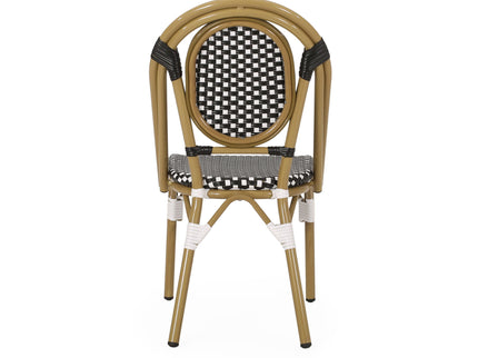 Outdoor Rattan And Aluminum French Bistro Chair Set
