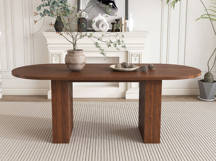 Modern Farmhouse Oval Dining Table With Slim Base