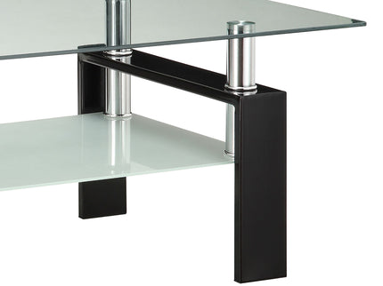 Moriah - 1 Shelf Rectangular Coffee Table - Black