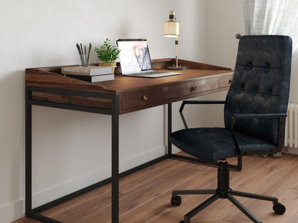Foley - Swivel Office Chair - Distressed Blue