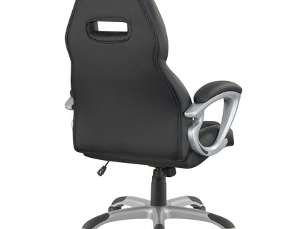Bruce - Upholstered Adjustable Home Office Chair With Ergonomic Support And Smooth Swivel Function - Black