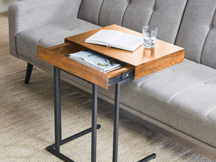 Wynn - Pull Up Table With Storage Compartment - Pecan