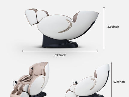 Bosscare - 3D Zero Gravity Massage Chair, Full Body Shiatsu Recliner With App