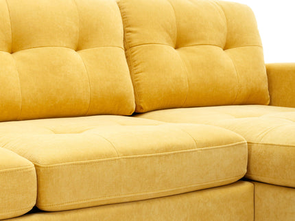 Modern L - Shape Convertible Sectional Sofa With Movable Ottoman
