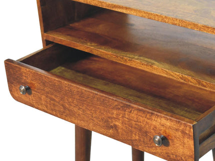 Curved Chestnut Console Table