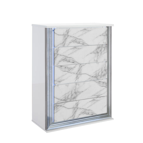 Moon - Chest With LED - White Marble