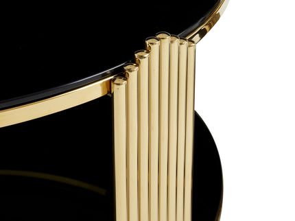 Round Table With Double Layer Storage