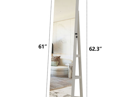 Swivel Jewelry Cabinet With Full Length Mirror
