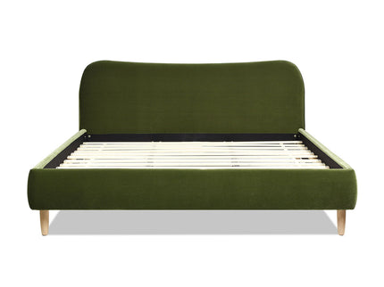 Roman - Curved Headboard Upholstered Platform Bed