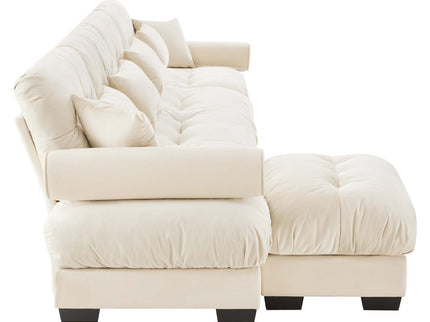 Super Comfort Oversized Modular Sectional Sofa With Movable Ottoman