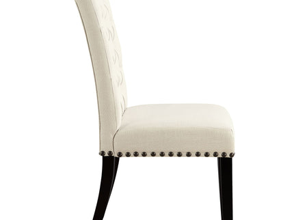 Button Tufted Side Chairs (Set of 2) - Beige