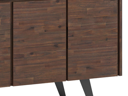 Lowry - Large 4 Door Sideboard Buffet - Distressed Charcoal Brown