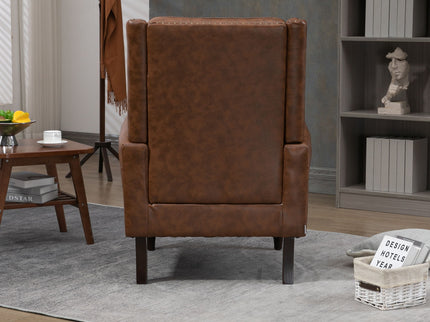 Modern Accent Armchair With Sturdy Wood Legs