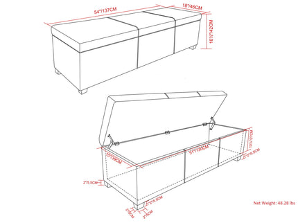 Avalon - Multifunctional Storage Ottoman Bench