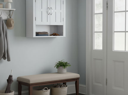 Multi Functional Wall Mounted Cabinet With Adjustable Shelves For Bathroom
