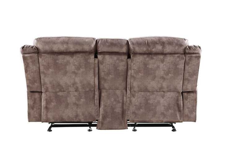 Zubaida - Two Tone Recliner Loveseat With USB Port Console