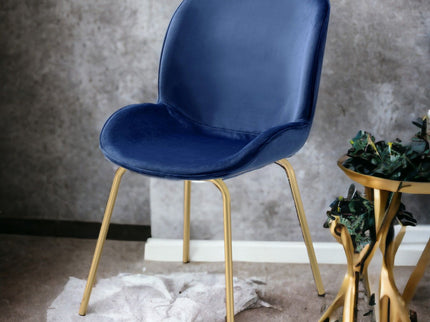 Chuchip - Side Chair (Set of 2) - Blue / Gold