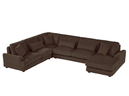 Oversized Sectional Sofa U - Shaped Sofa Couch Modern Sofa Upholstered In Soft With A Chaise Lounge For Living Room