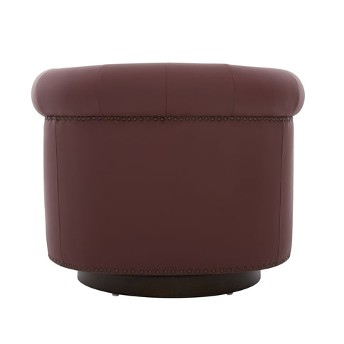 360° Swivel Accent Chair With Curved Back