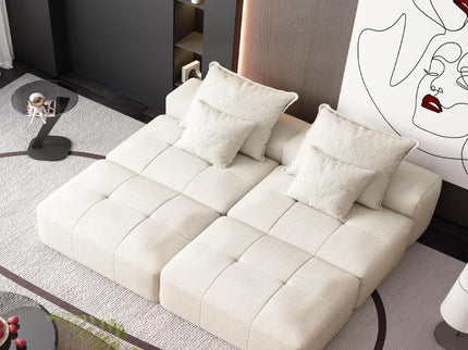 Modern Oversized Diy Combination Modular Sectional Sofa With Pillows