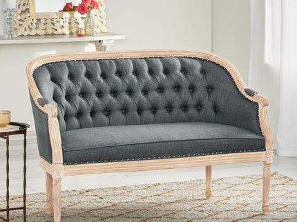 French Country Chesterfield Style Tufted Loveseat