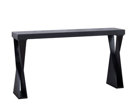 Console Table With Crossed Legs For Hallway - Black