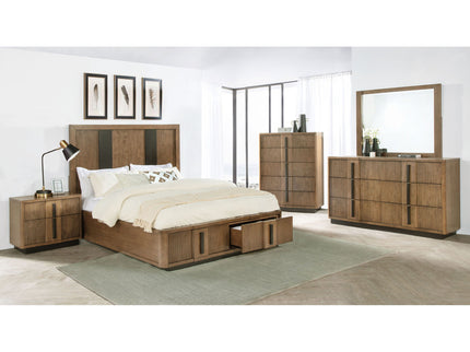 Moraga - 6 Drawer Dresser With Mirror - Ash Brown