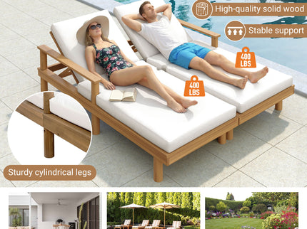 5 Position Adjustable Outdoor Chaise Lounge