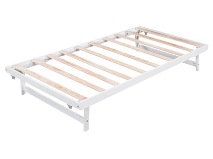 Platform Bed With Adjustable Trundle