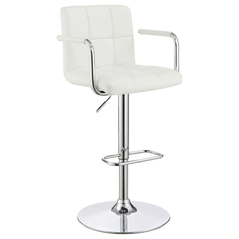 Letitia - Adjustable Height Bar Stool - White