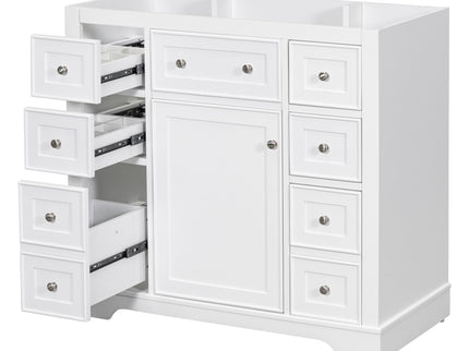Modern Bathroom Vanity Base Only With 1 Cabinet And 6 Drawers