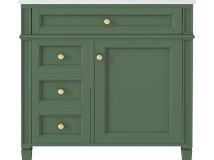 Bathroom Vanity With Top Sink, Storage Cabinet With 2 Drawers, Tip Out Drawer