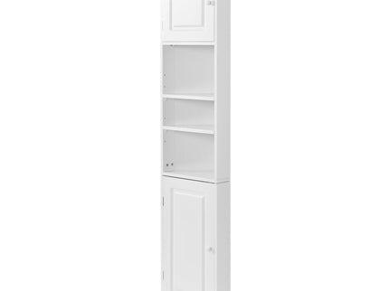 Multi Functional Corner Cabinet With Adjustable Shelves And 2 Doors
