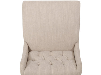 Solstara - Upholstered Dining Barstool With Button Tufted And Wing Back