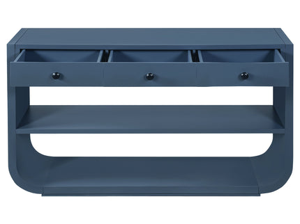 Console Table With 3 Soft Close Drawers & 2 Open Shelves