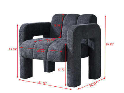 31.10" Boucle Upholstered Accent Chair