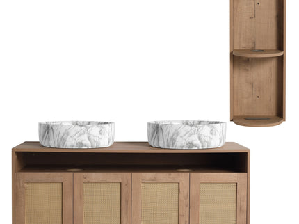 Bathroom Vanity & Art Sink And Storage Rack, Float Mounting Design